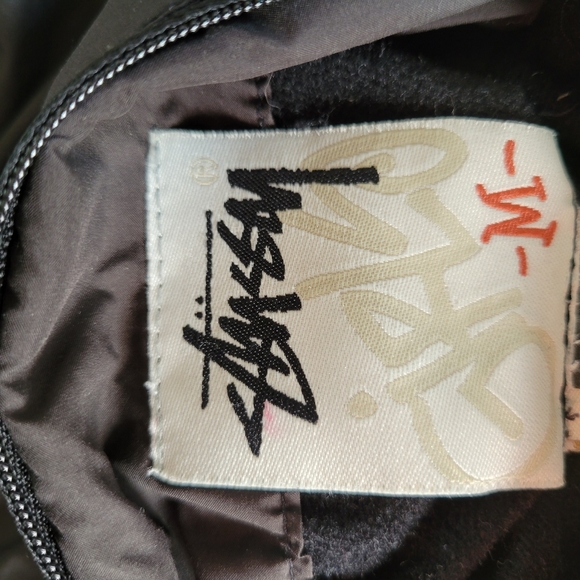 Stussy Girls Zip Up Windbreaker All Over Print Jacket M - Picture 15 of 16